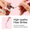 5-Piece Metallic Nail Art Brush Set – Pink Liner Brushes for UV Gel, Acrylic, and Fine Detail Designs, Sizes 4/8/12/20/25mm (Pink)